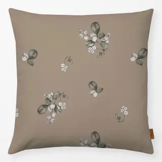 Kissen Schneebeeren Watercolor braun
