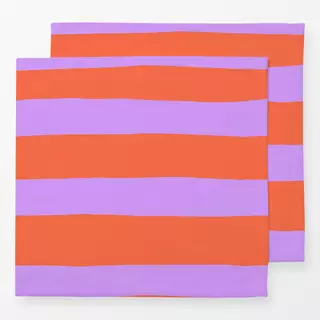 Servietten Bold Stripe orange flieder