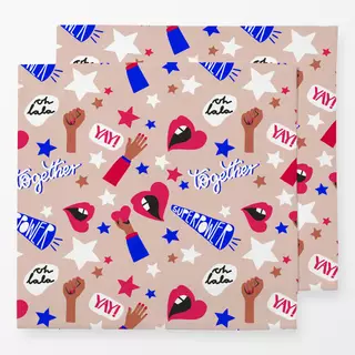 Servietten Empowerment Sticker beige