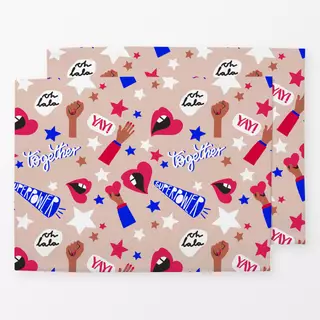 Tischset Empowerment Sticker beige