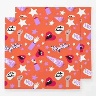 Servietten Empowerment Sticker orange