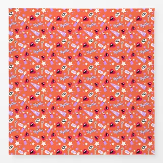 Tischdecke Empowerment Sticker orange