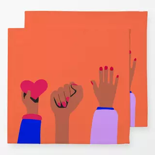 Servietten Women empowerment orange