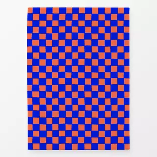 Geschirrtücher Karo Liebe orange blau