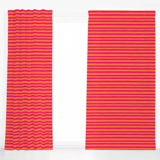 Dekovorhang Bold Stripe rot orange No1
