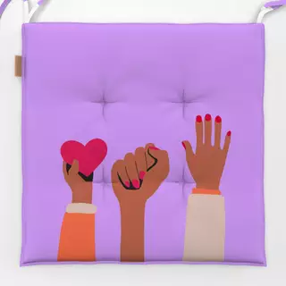 Sitzkissen Women empowerment flieder