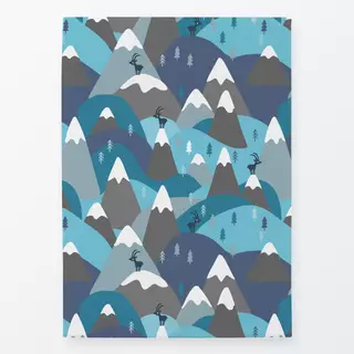 Geschirrtücher Snowy Mountains Muster
