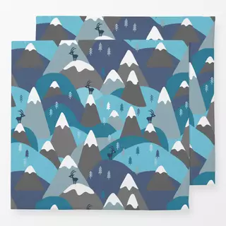 Servietten Snowy Mountains Muster