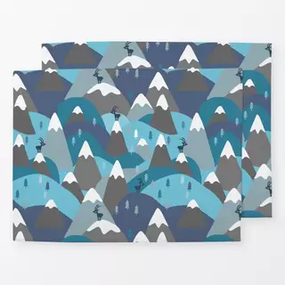 Tischset Snowy Mountains Muster