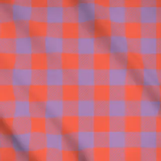 Meterware Modern Gingham Lila Orange