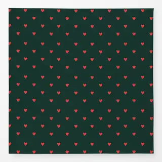 Tischdecke Mistletoe Hearts Green Red