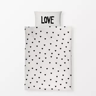 Bettwäsche Valentin Love Schwarz