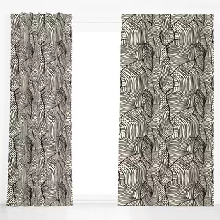 Dekovorhang Bold Beige Leaf