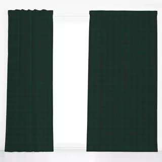 Dekovorhang Gingham Classic Grün Schwarz