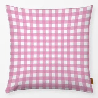 Kissen Mistletoe Gingham Rosa