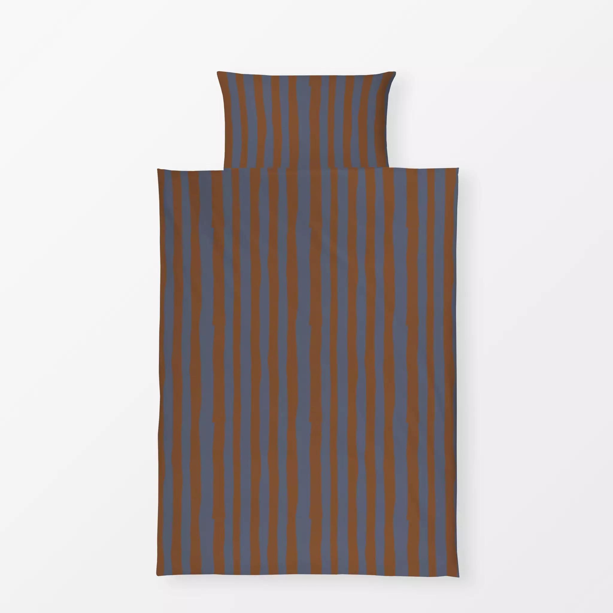 Bettwäsche Cozy Christmas Stripes Brown - Weihnachten, Winter - von „Studio ROSAGRAU"; Tusche, Streifen, Cozy, Winter, weihn...