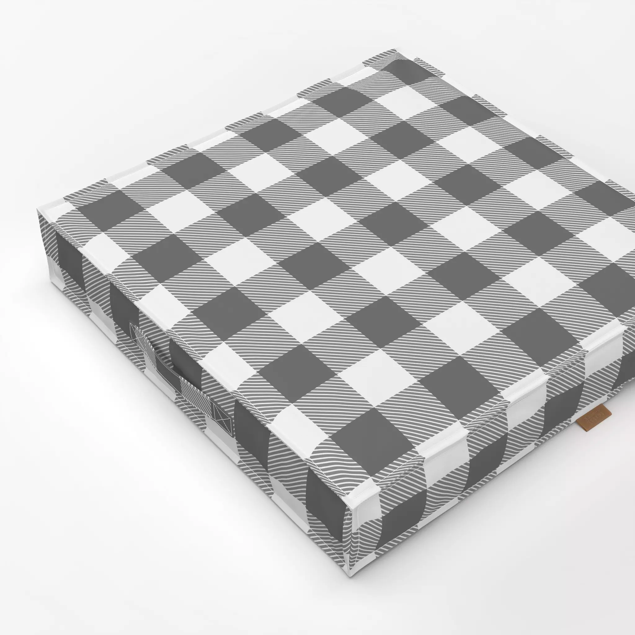 Bodenkissen Gingham Classic Grau - Winter, Symbole & Muster - von „Studio ROSAGRAU"; Kissen, Winter, Karo, winterdeko, karie...