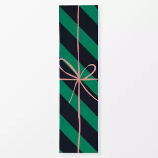 Tischläufer Geschenk Green Striped Rose