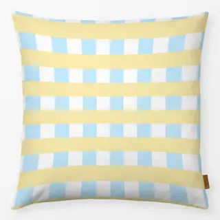 Kissen Summer to Fall Kariert Yellow
