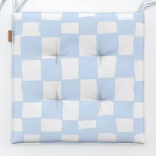 Sitzkissen Light Blue Check