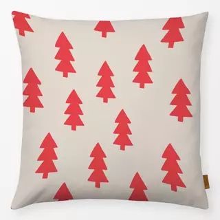 Kissen Mistletoe Tanne Beige Rot