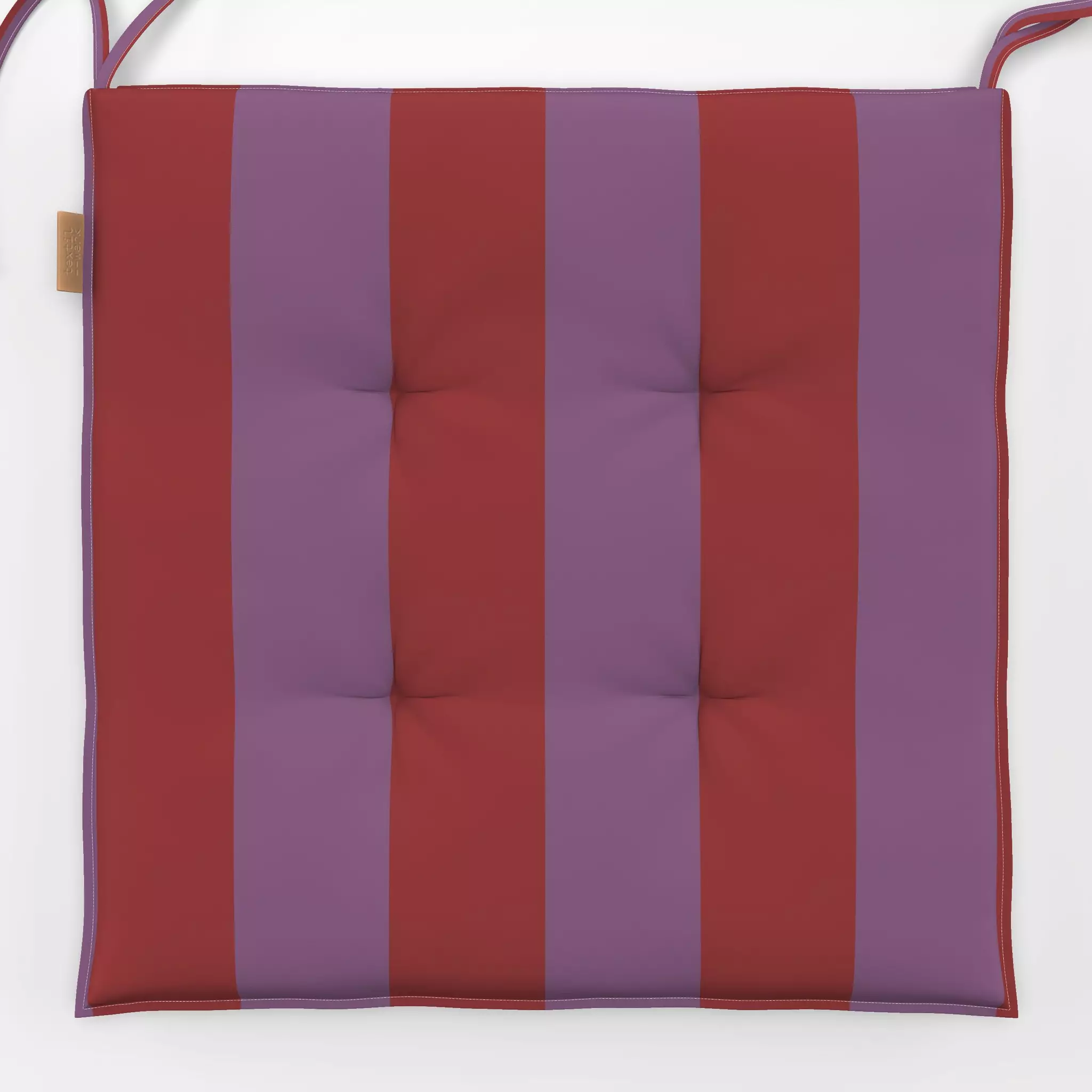 Sitzkissen StripesNo2 - Symbole & Muster - von „Studio ROSAGRAU"; Streifen, rot, StudioROSAGRAU, gestreift, weinrot, colourb...