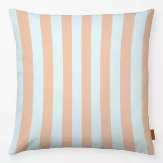 Kissen Apricot Hellblau Gestreift
