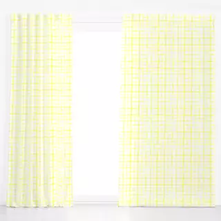 Dekovorhang Sonnengelb Aqua Grid
