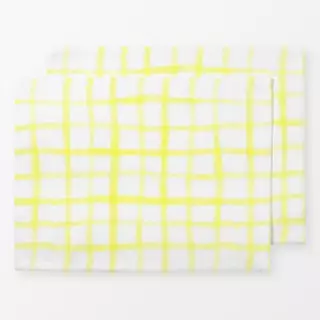 Tischset Sonnengelb Aqua Grid