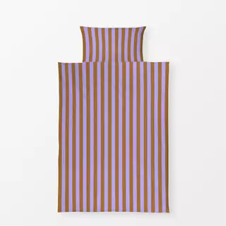 Bettwäsche Summer Stripes Lilac Brown