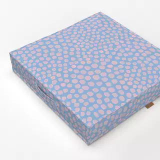 Bodenkissen Frühlingspunkte Blau Rosa