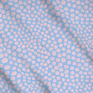Meterware Frühlingspunkte Blau Rosa