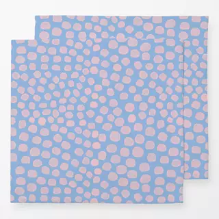 Servietten Frühlingspunkte Blau Rosa