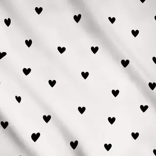 Meterware Valentin Mini Herzen Schwarz