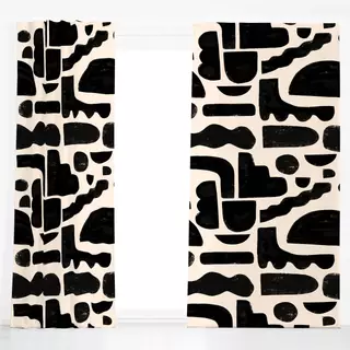 Dekovorhang Bold Beige Shapes
