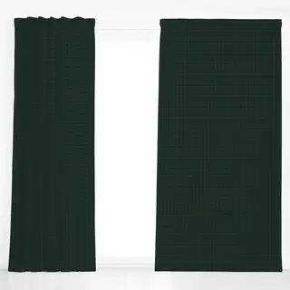 Dekovorhang Gingham Grün Schwarz