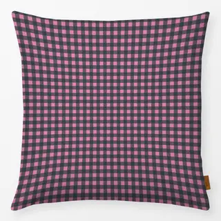 Kissen Mistletoe Gingham Pink Grün