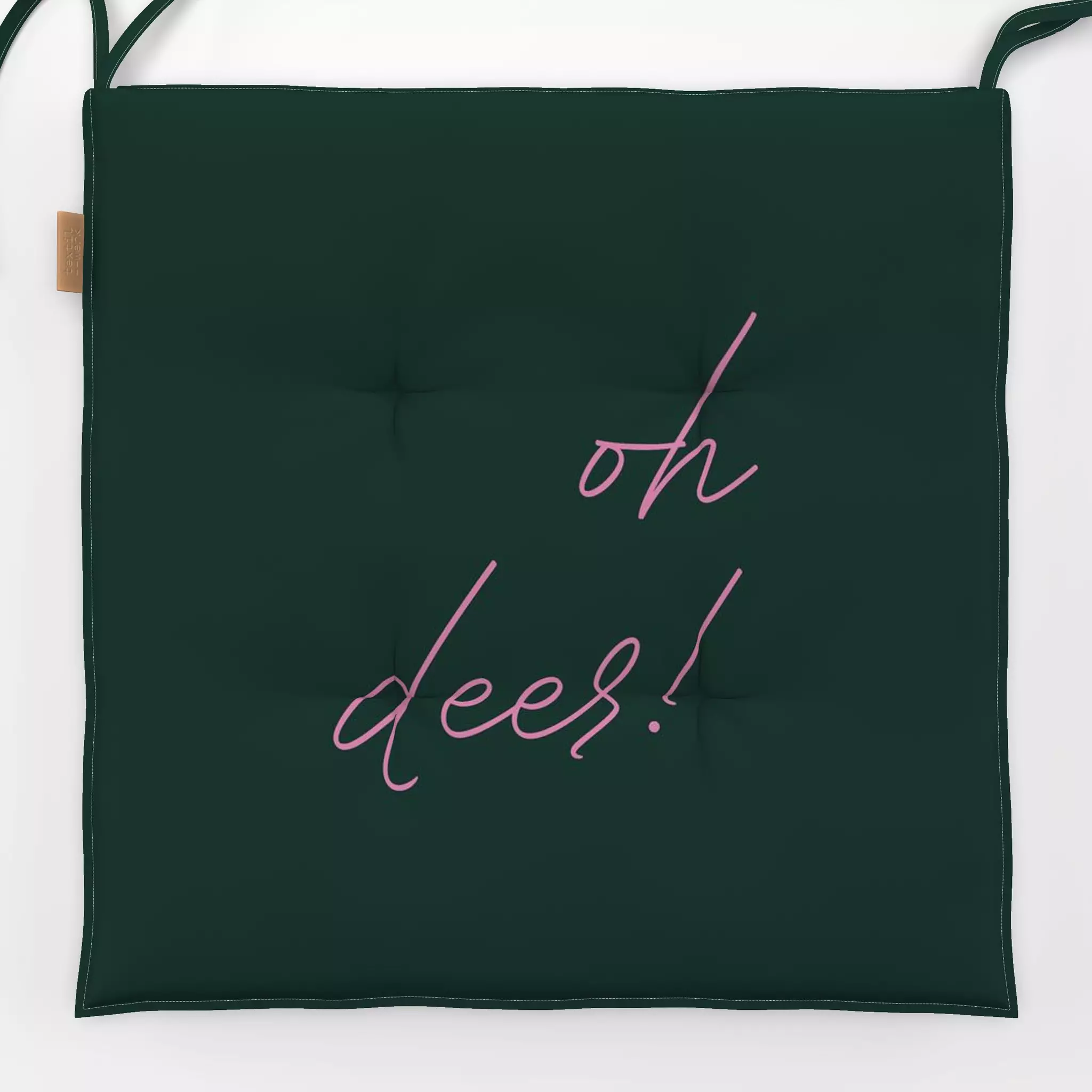 Sitzkissen Mistletoe Kollektion oh deer! - Sprüche & Schriftzüge, Weihnachten, Winter - von „Studio ROSAGRAU"; Weihnachten, ...
