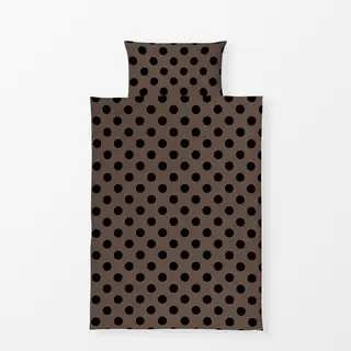 Bettwäsche Big Polka Dots Braun