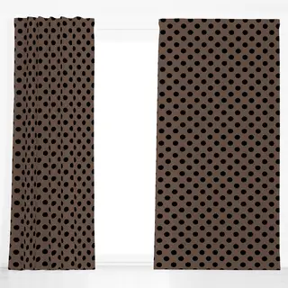 Dekovorhang Big Polka Dots Braun