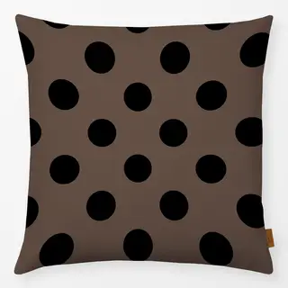 Kissen Big Polka Dots Braun