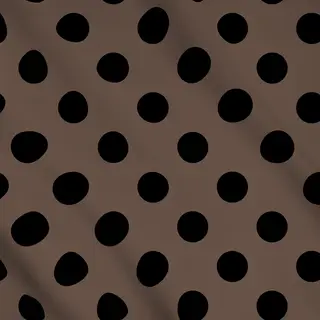 Meterware Big Polka Dots Braun