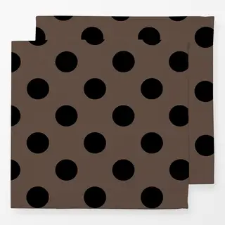 Servietten Big Polka Dots Braun