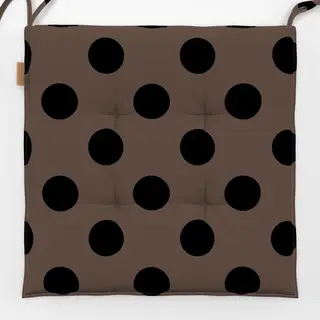 Sitzkissen Big Polka Dots Braun