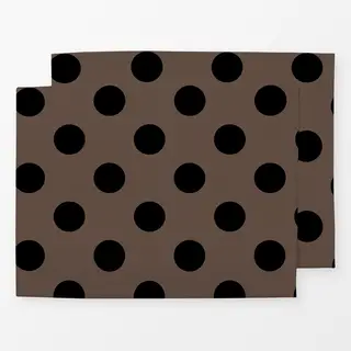 Tischset Big Polka Dots Braun