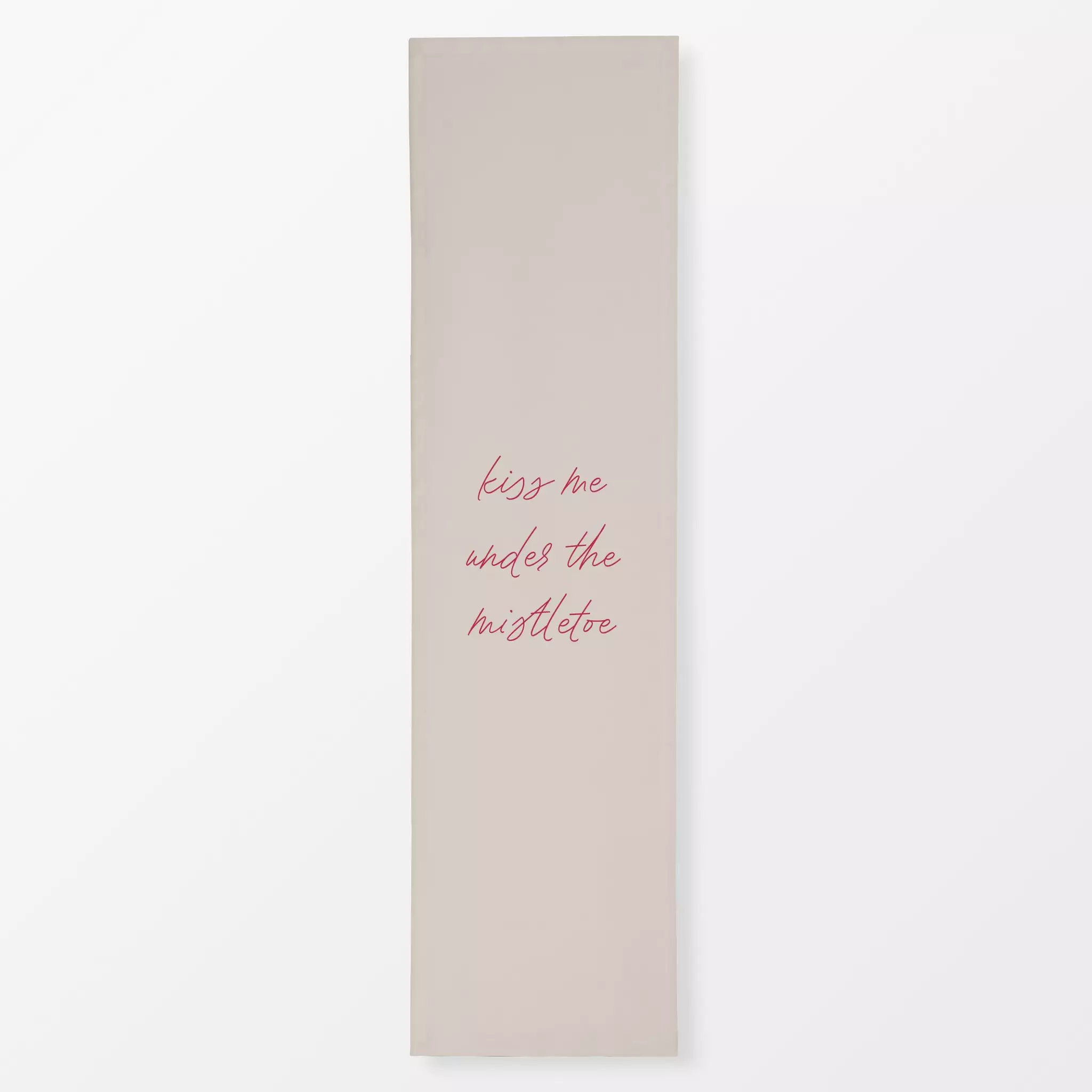 Tischläufer Mistletoe Kollektion Kiss Rot - Sprüche & Schriftzüge, Weihnachten, Winter - von „Studio ROSAGRAU"; Weihnachten,...