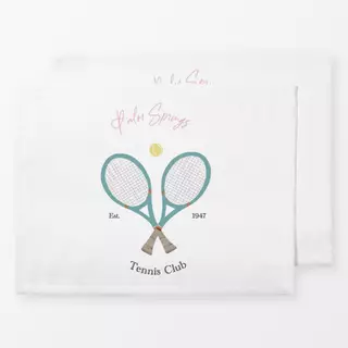 Tischset Vintage Tennis Club Weiß