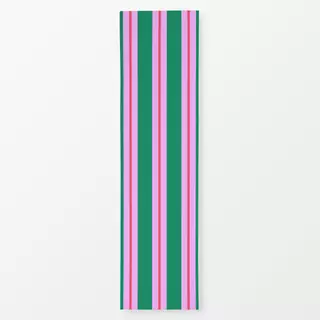 Tischläufer Retro Stripes Grün Pink