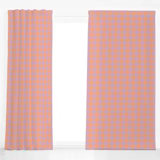 Dekovorhang Modern Gingham Soft Orange