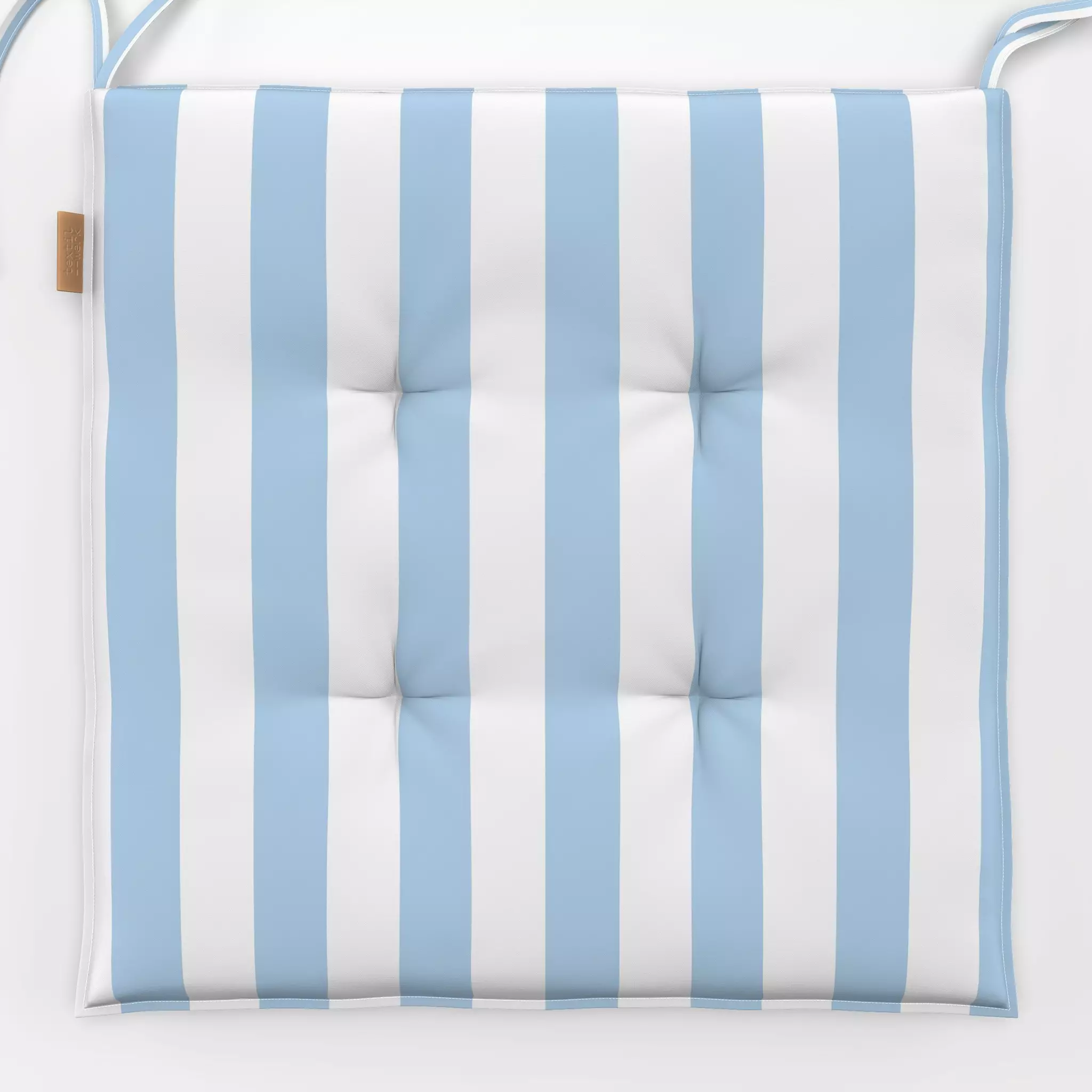 Sitzkissen Streifen Hellblau - Symbole & Muster - von „Studio ROSAGRAU"; Wasser, Streifen, Garten, Sommer, maritim, Weiss, h...